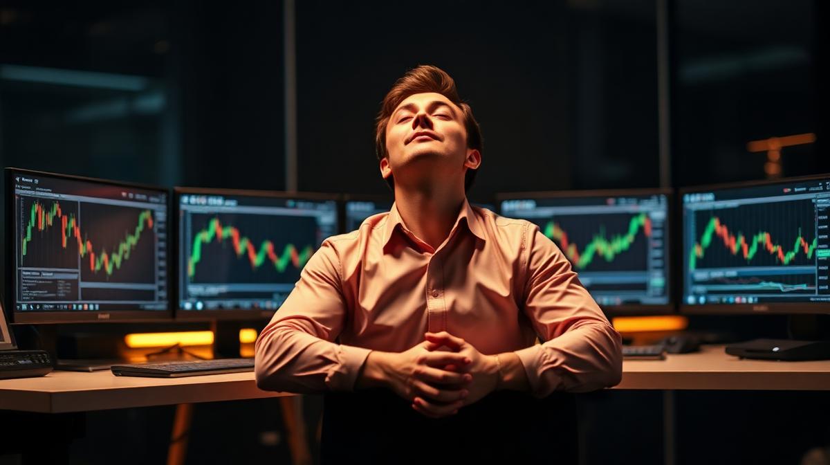 Trader managing emotions and discipline after a losing trade