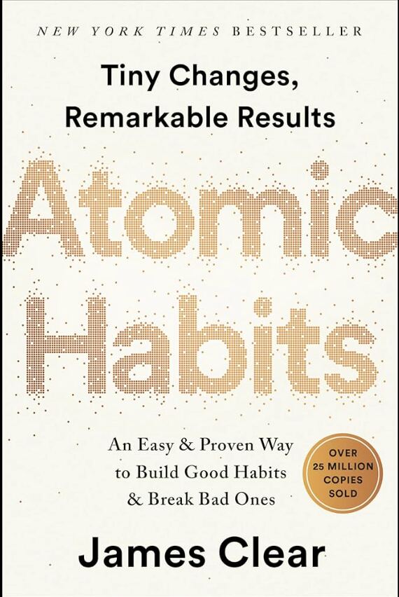Book cover of Atomic Habits by James Clear